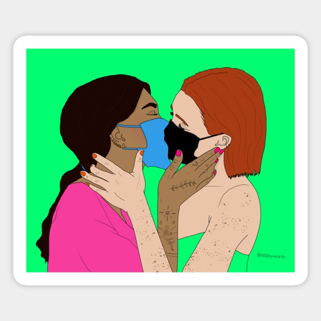 Mask kiss Magnet by Ella Byworth 